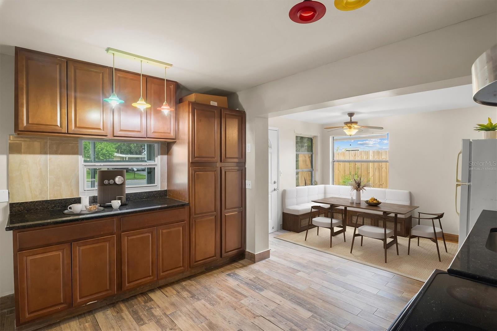 Virtually Staged Kitchen and Dining Area