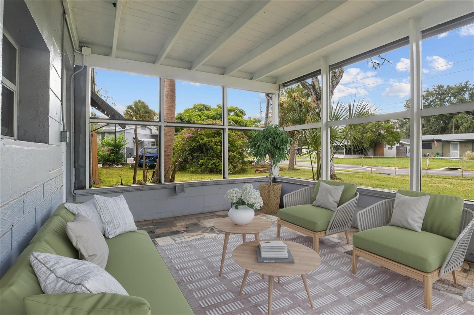Virtually Staged Front Patio