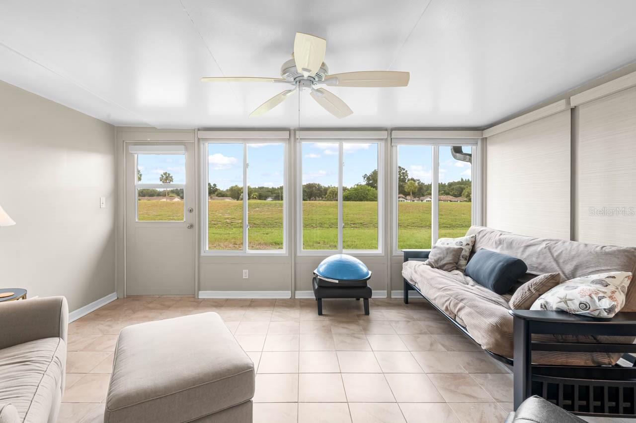 Florida Room with screened windows