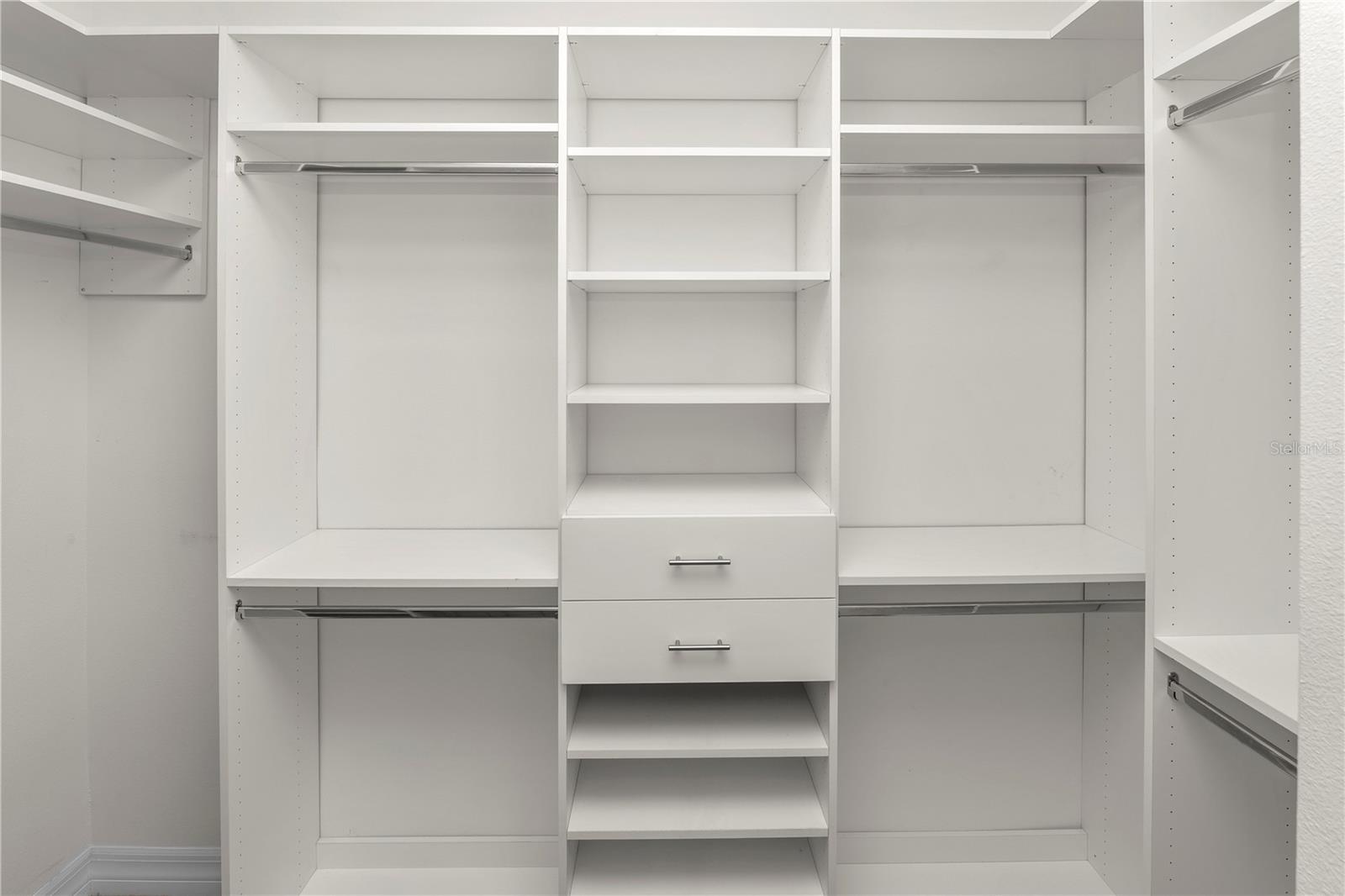 Primary Closet with Customized Organization System