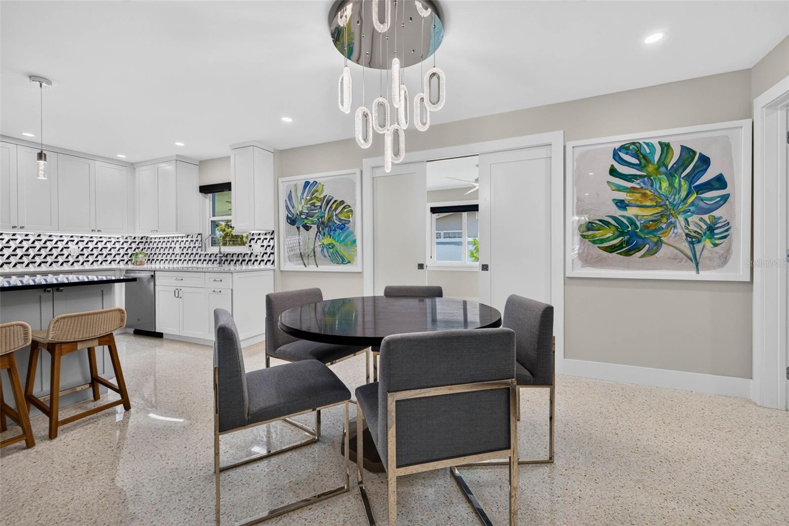 Florida Room with Pocket Doors for Privacy