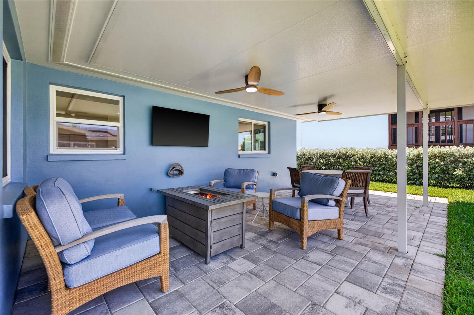 Covered Patio with Paver Decking