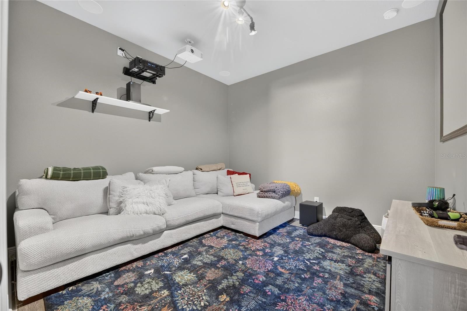 Here's a room designed for flexibility along the same hallway.