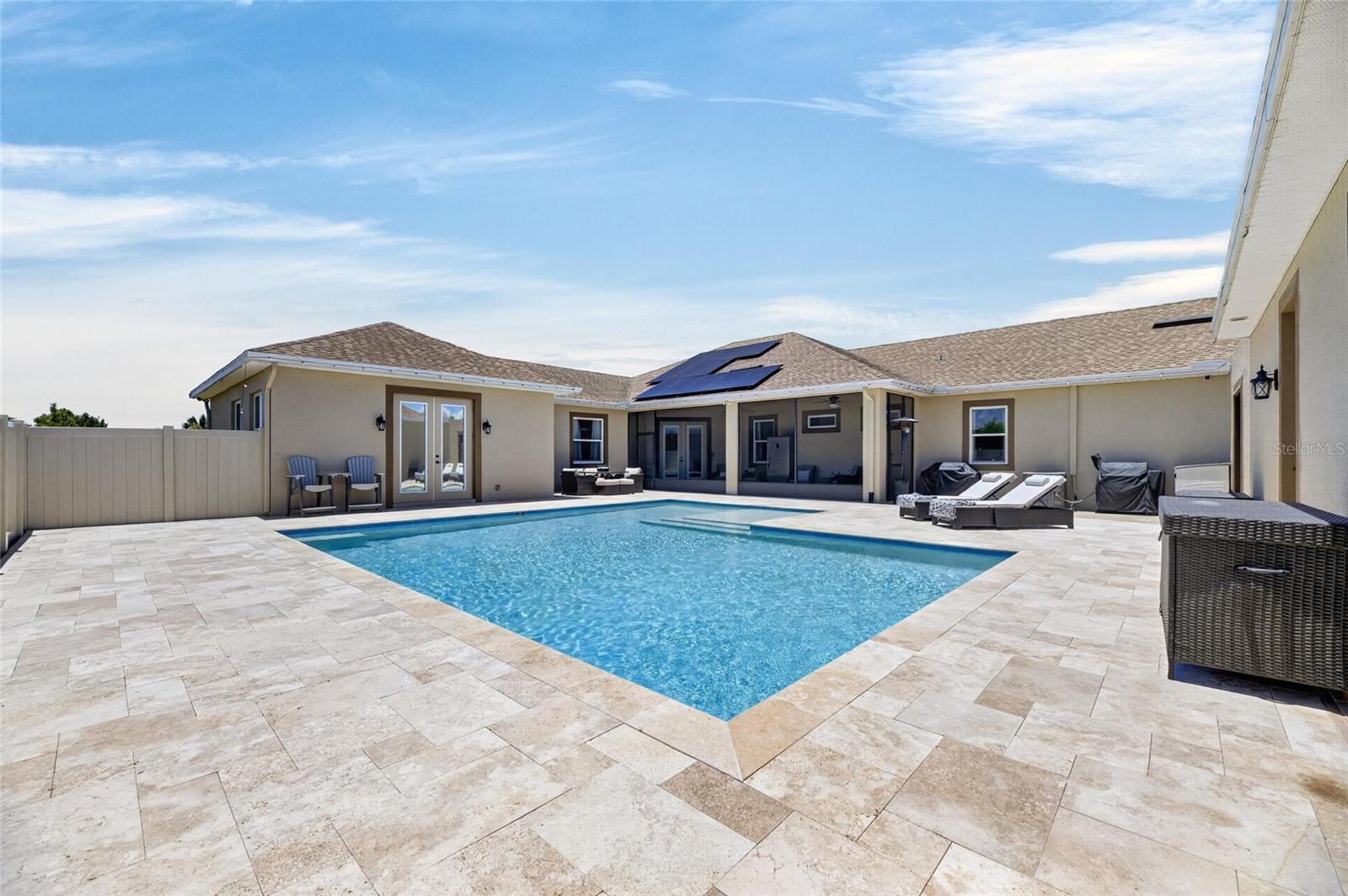This outdoor oasis has 5 points of access...