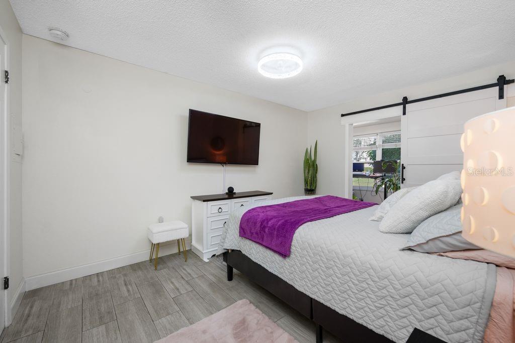 Another Bedroom View - New Flooring and Ceiling Lighting/Fan
