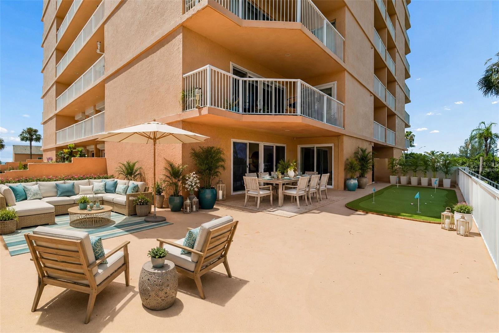 Virtually Staged- oversized terrace!