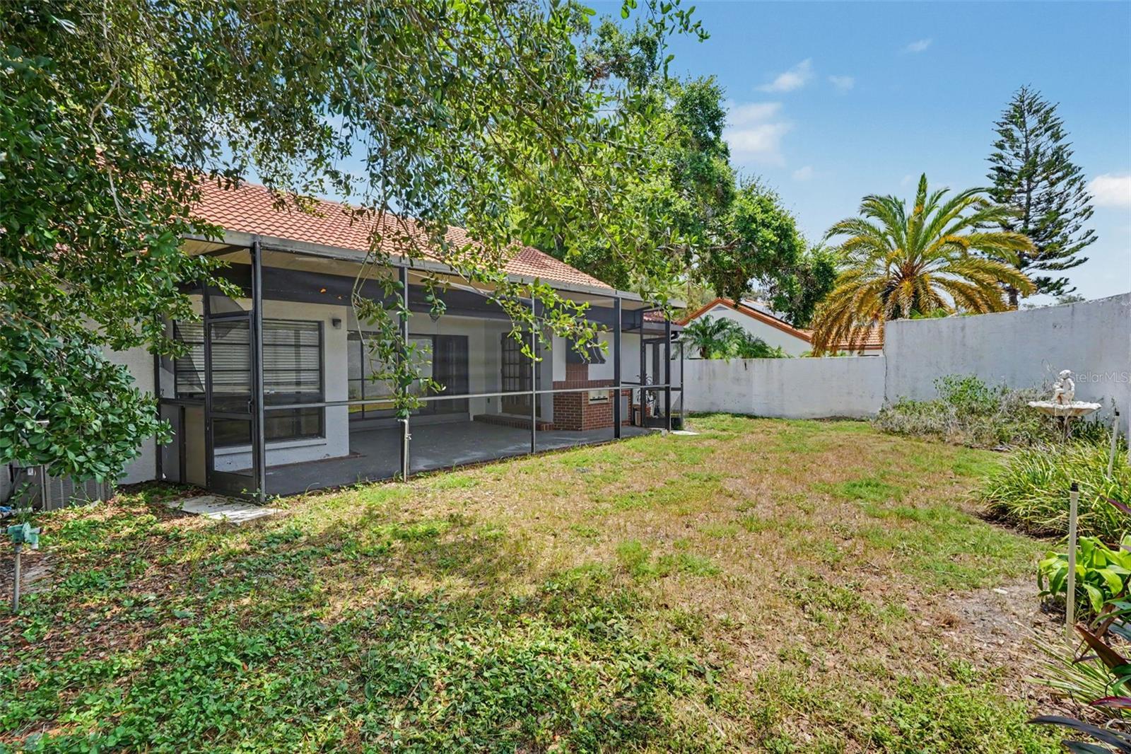 spacious backyard