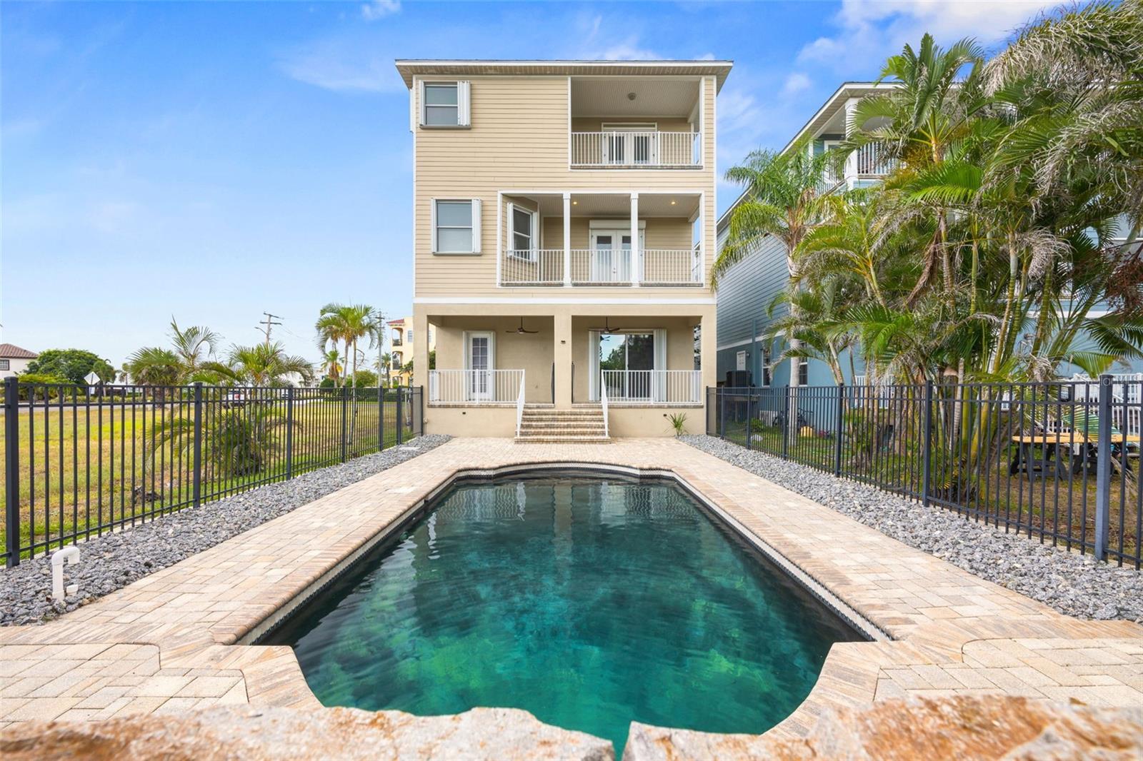 Luxurious pool for entertainment.