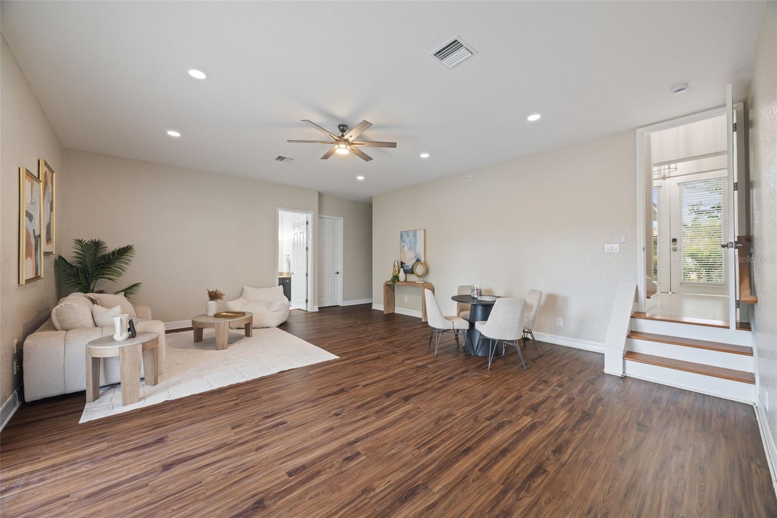 From foyer to bedroom.