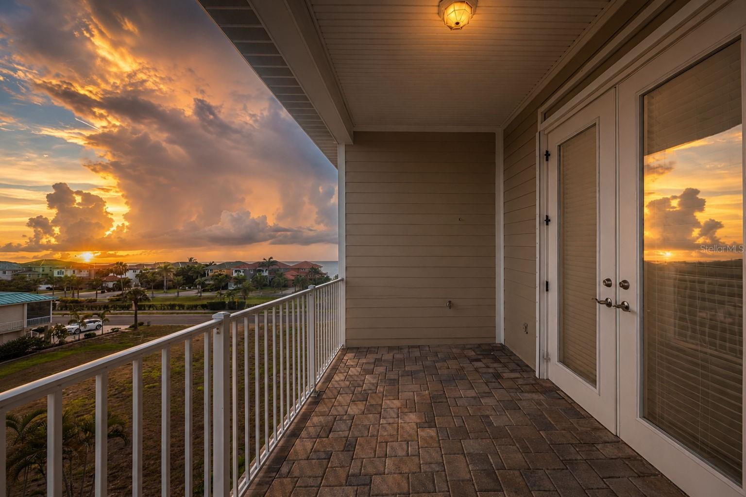 Capture the most beautiful sunsets from the master balcony.