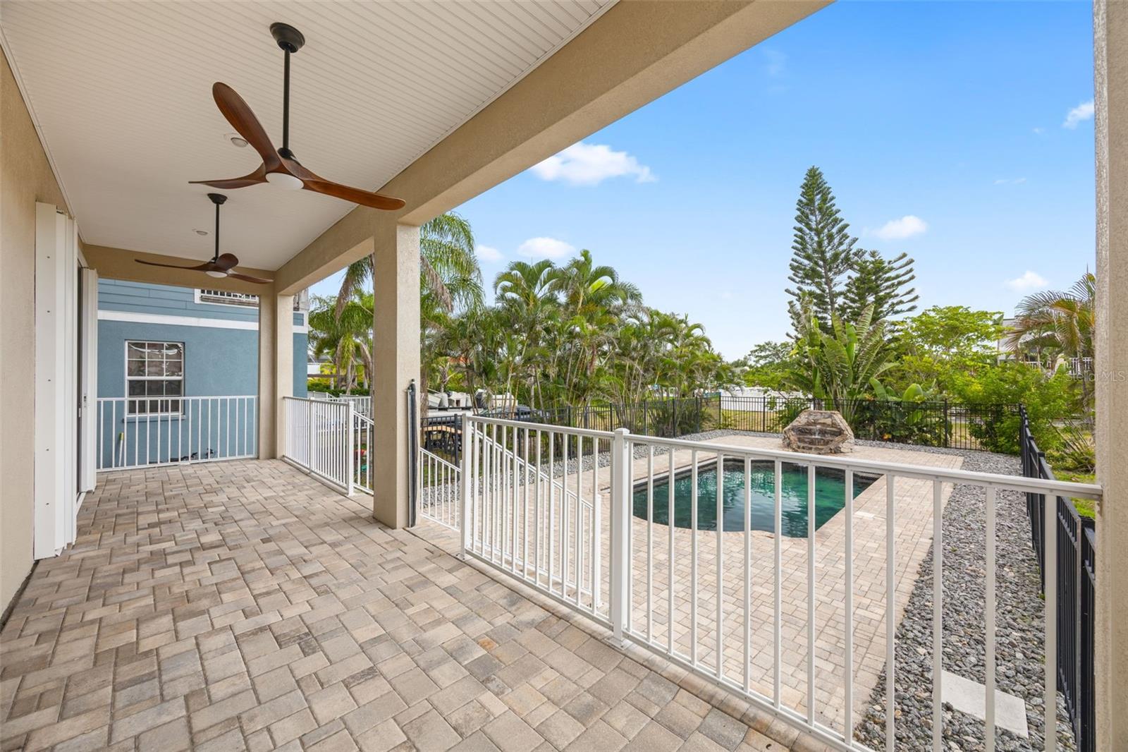 1st floor balcony/patio that leads to the pool.