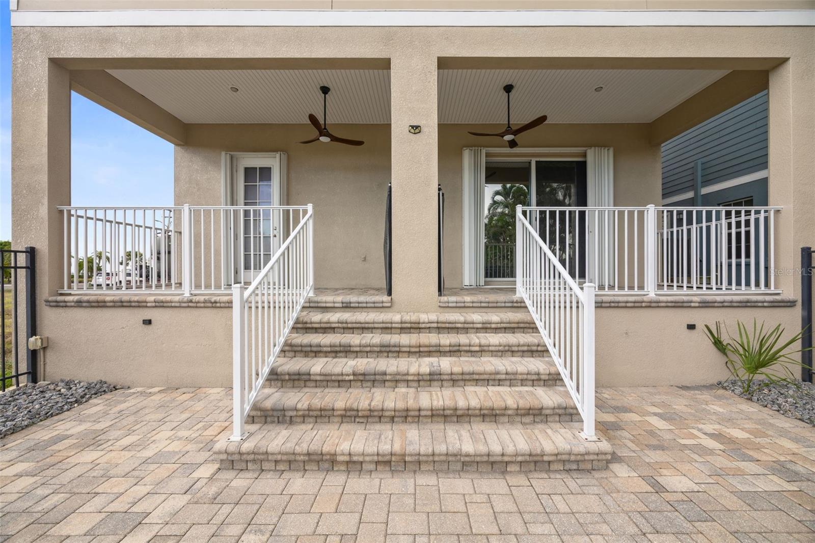 1st floor balcony/patio that leads to the pool.