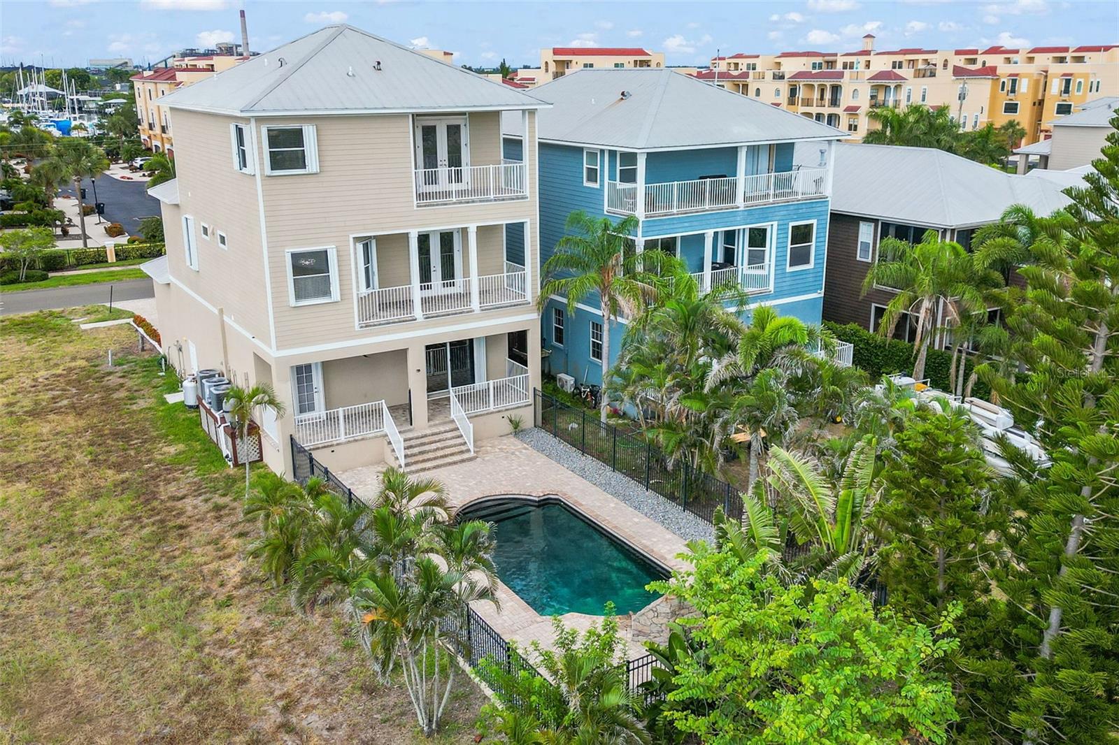 Aerial shot of the rear of the home.