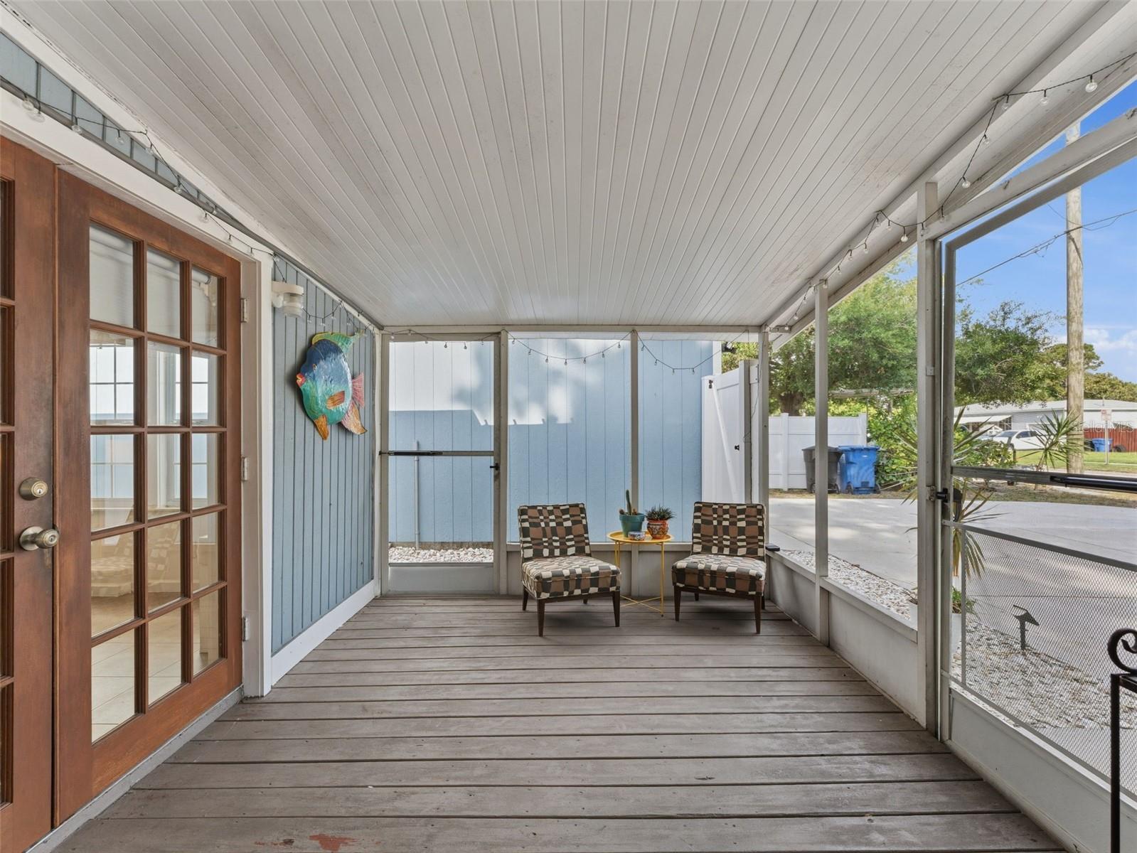 screened side porch