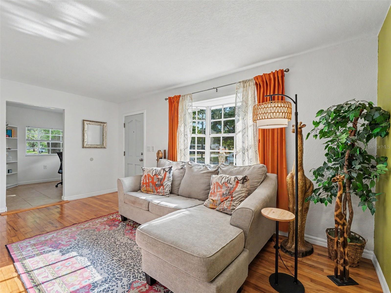living room into office