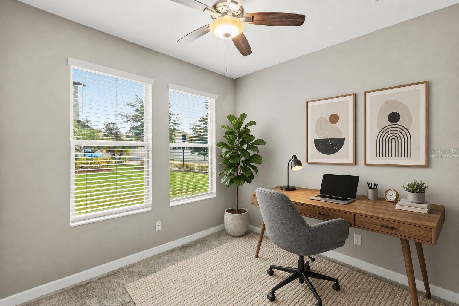 Virtually Staged Downstairs bedroom 4