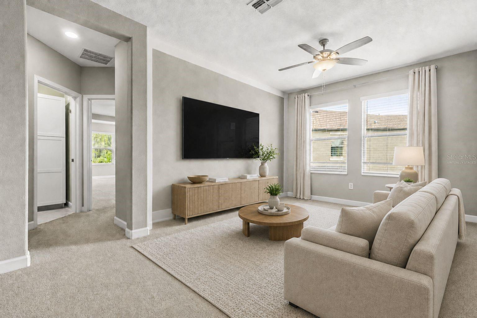 Virtually Staged Loft area