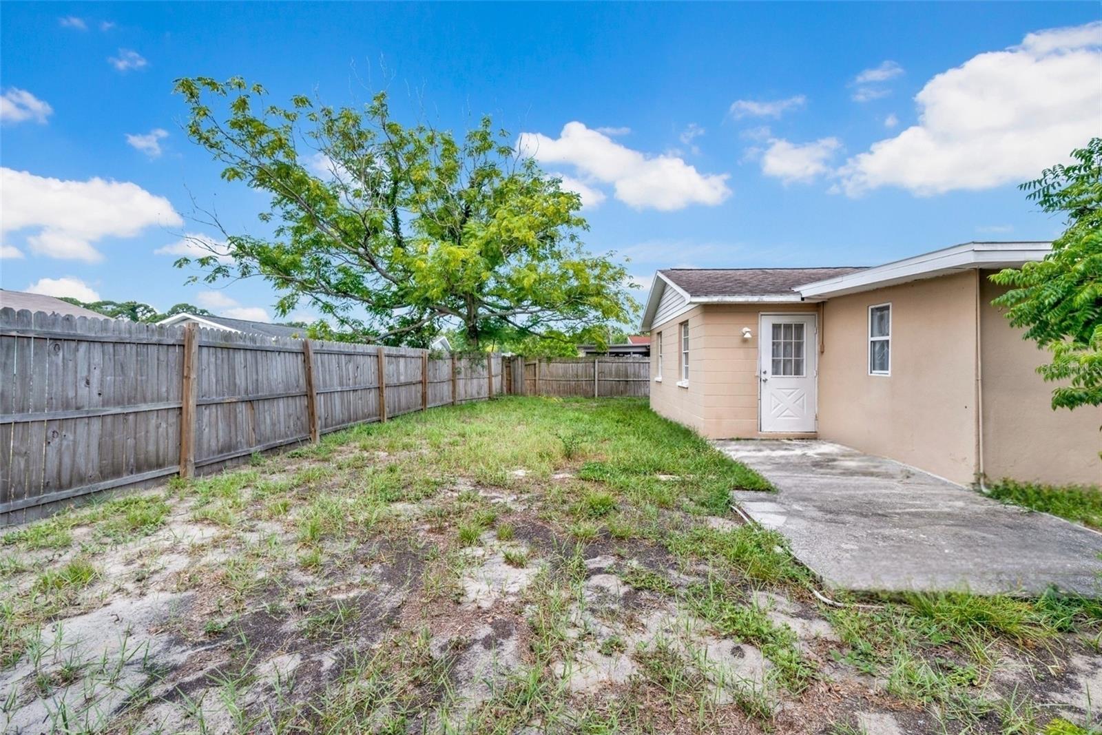 Vast Fenced Backyard