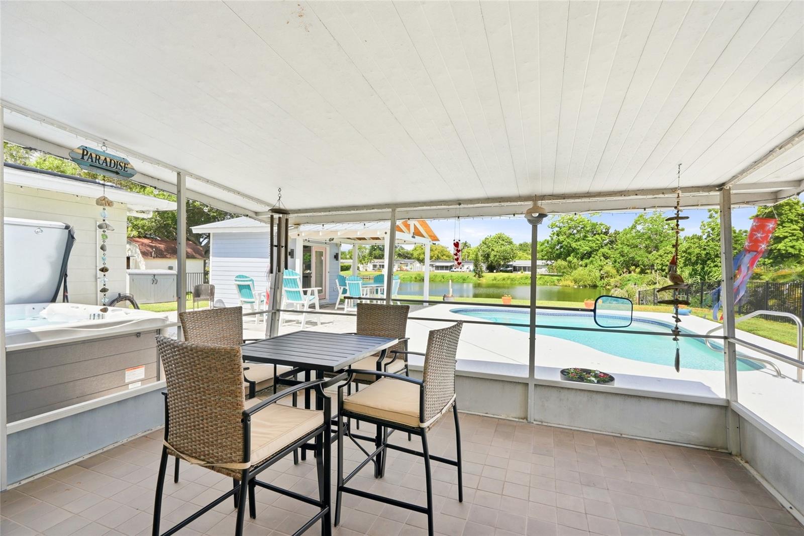 Screened in lanai