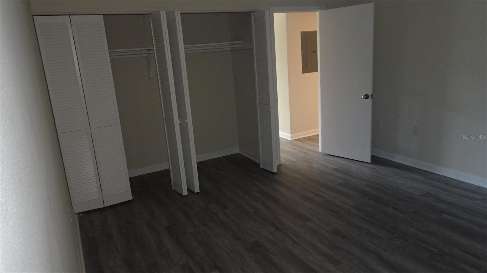 Double closet in primary suite