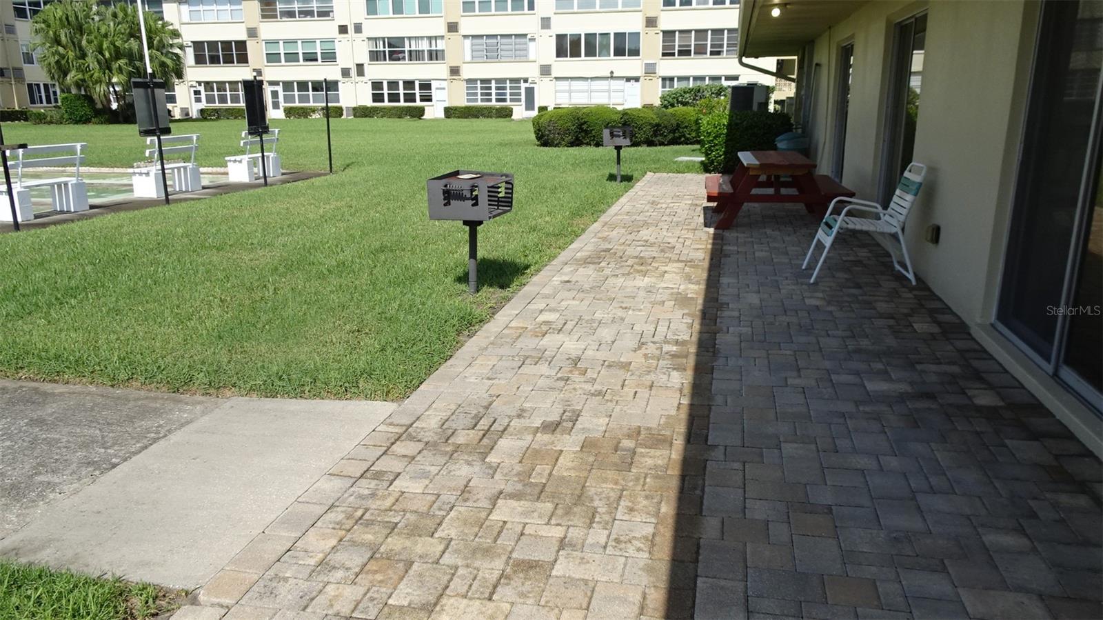 Opposite side of clubhouse, grills available.