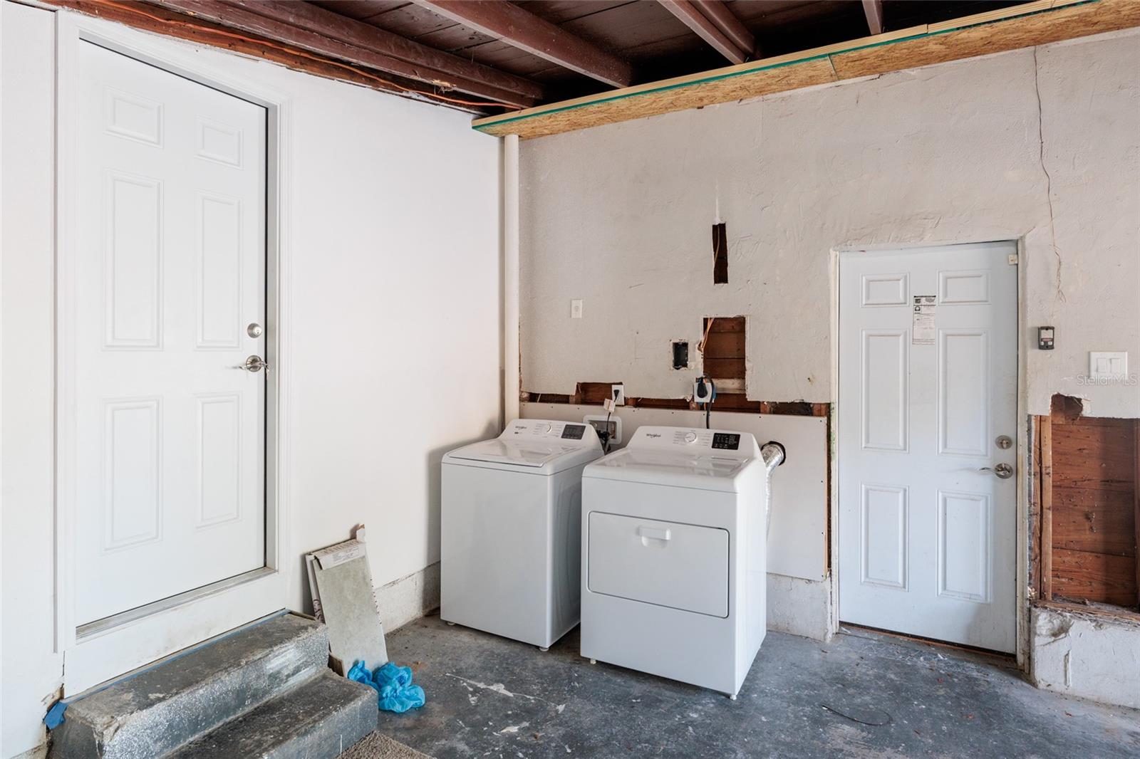 Laundry in garage