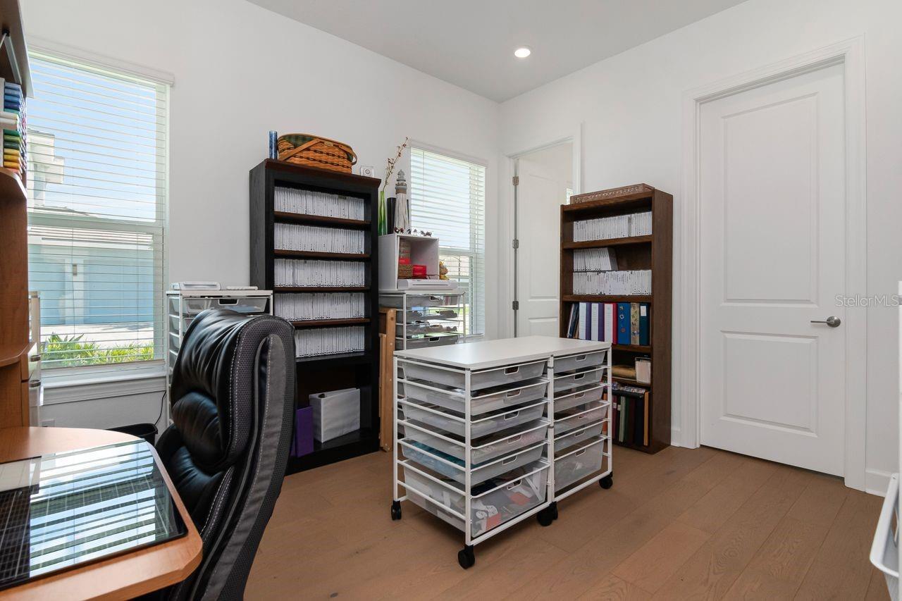 Bedroom #4 with En-Suite Bathroom - Upgraded Ceiling Fan - Walk-In Closet - Engineered Hardwood Floors - Dual Windows for Light - Recessed Lighting