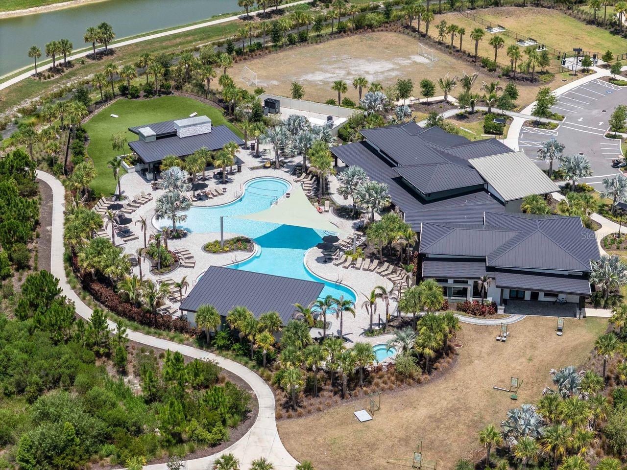 Amenities for River's Edge & River Landing - Club House - Tennis - Pickleball - Resort Style Pools - Entertainment Spaces - Fitness Center - Dog Park - Playground
