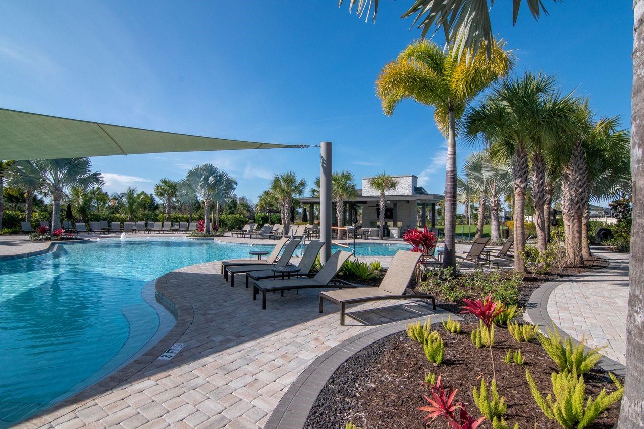 Resort Style Pools - Club House - Secondary Entertainment Areas - Lounge Chairs