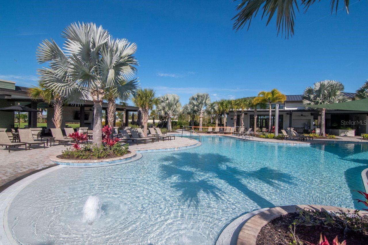 Resort Style Pools - Club House - Secondary Entertainment Areas - Lounge Chairs