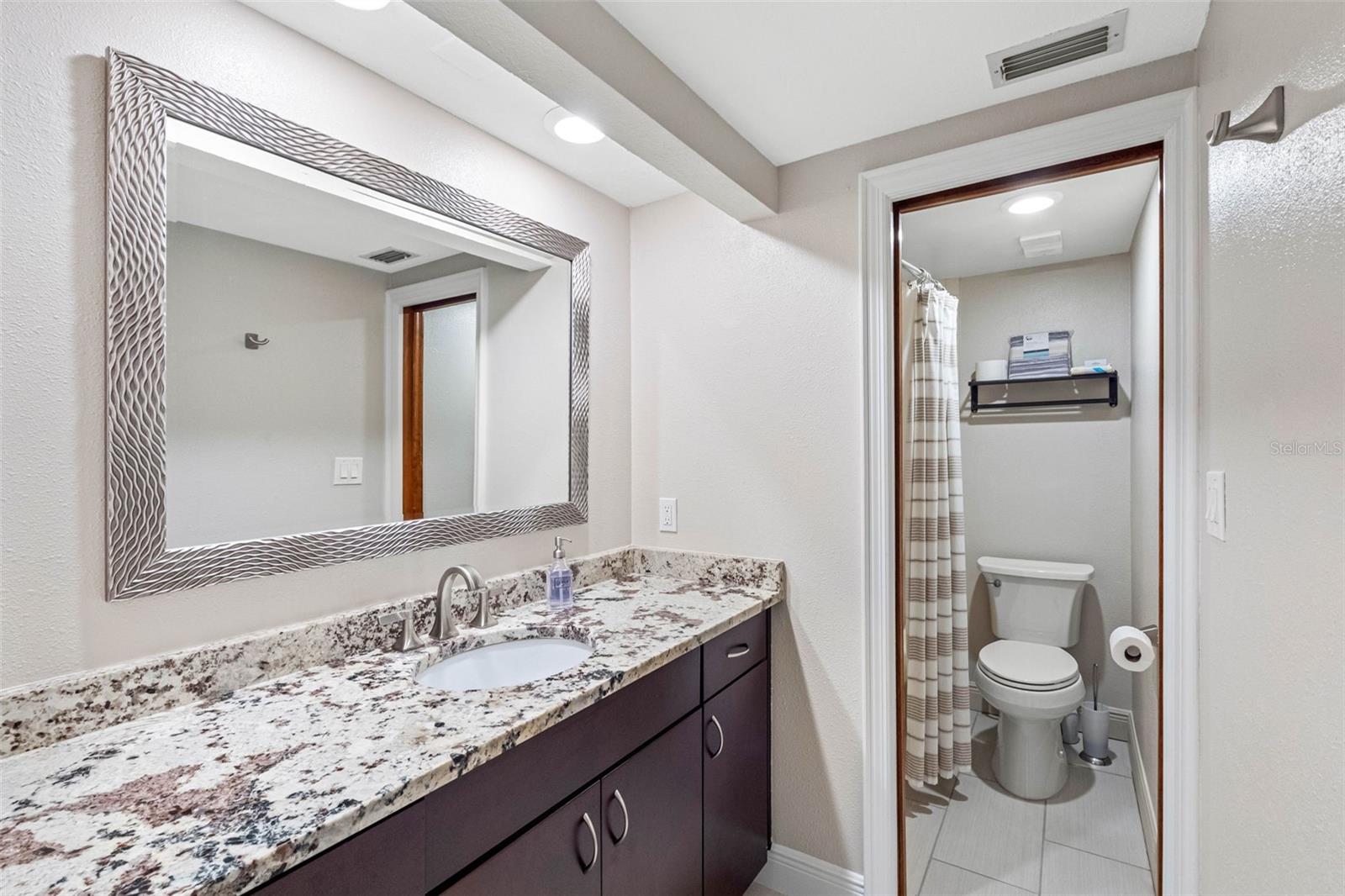 ... Second Floor Main Guest Bedroom Comes En- Suite with It's Private Bathroom. Floorplan Allows Your Guest To Have  Private Access From the 5th Floor if Needed.