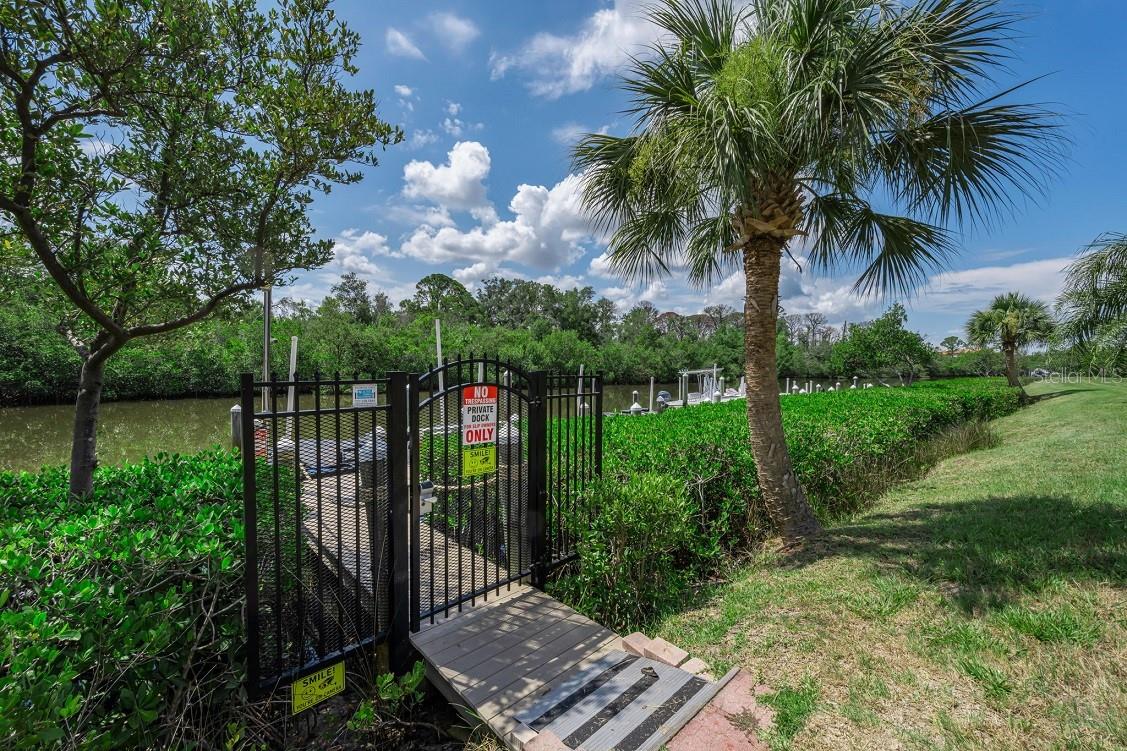Private Dock for the 14 boat slip owners