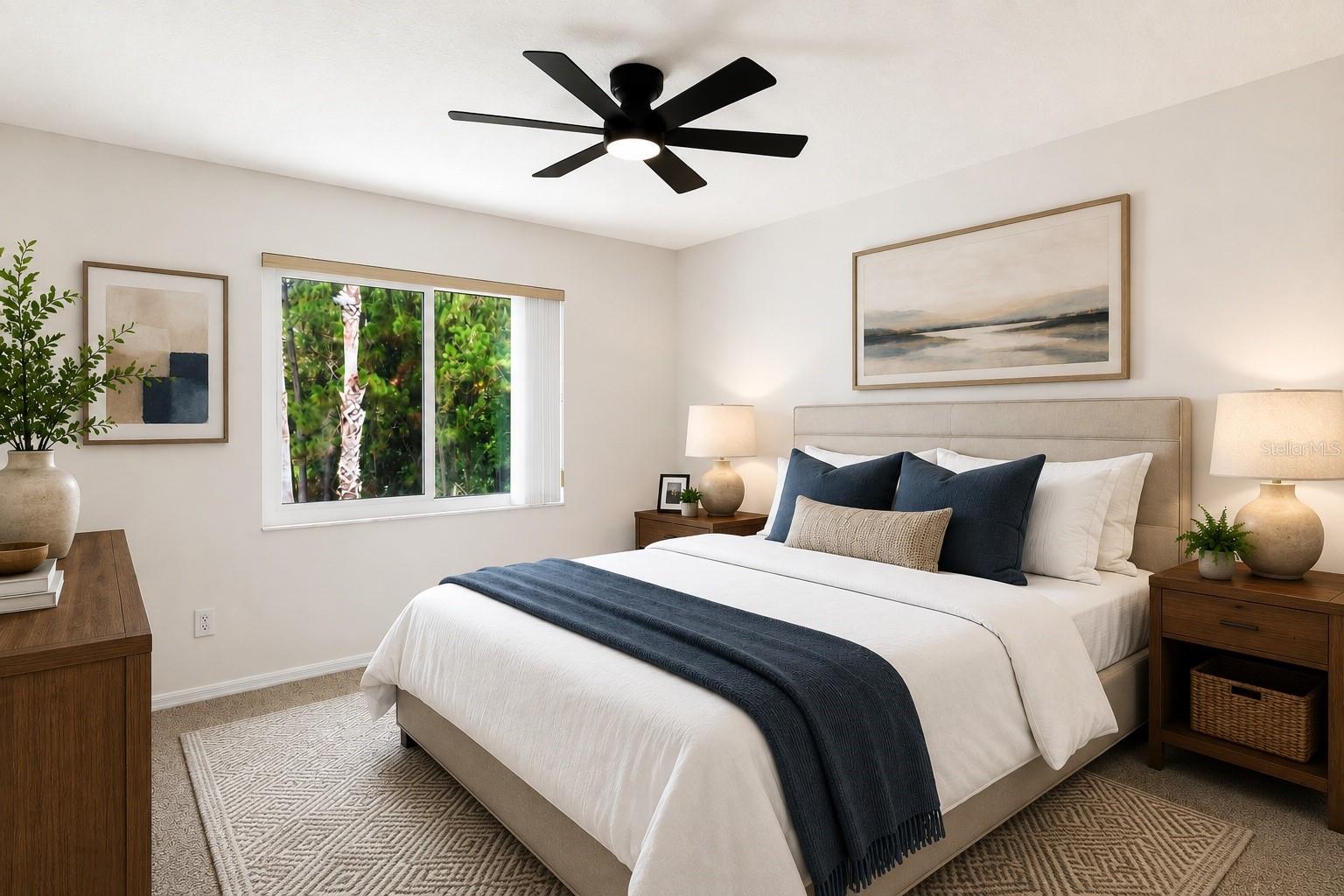 Virtually stage bedroom 3