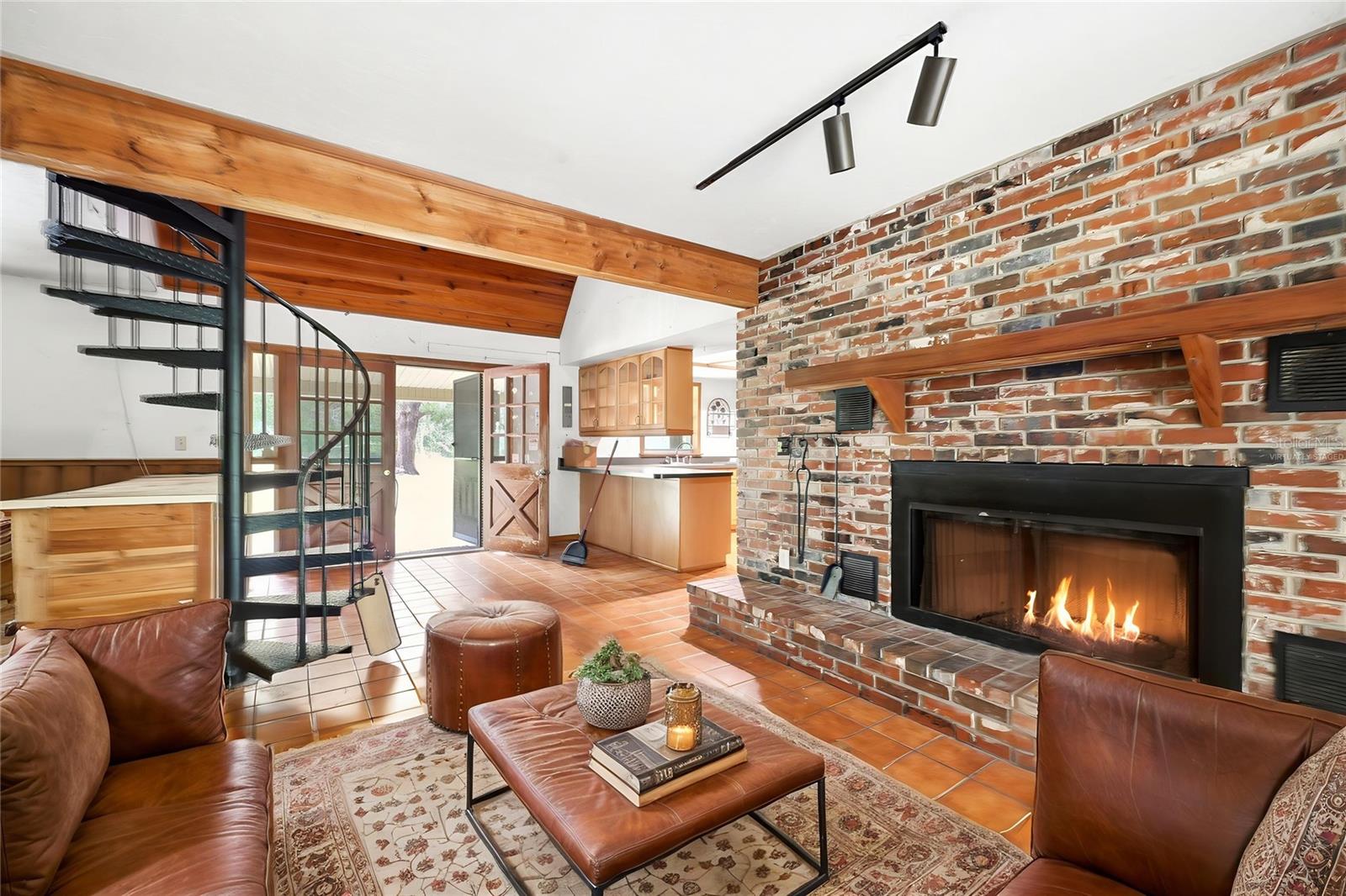 Virtually Staged Fireplace