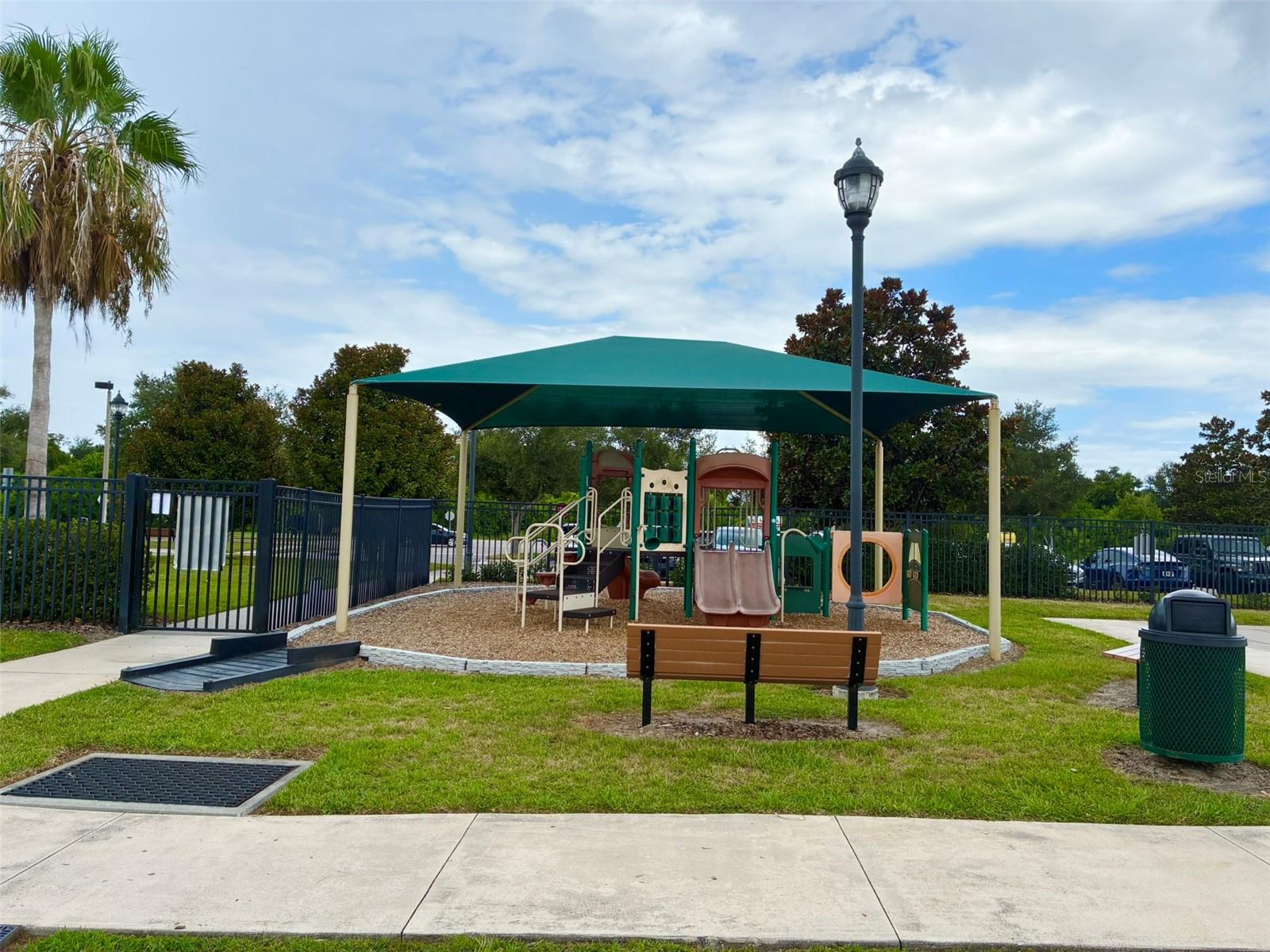 toddler playground with shade