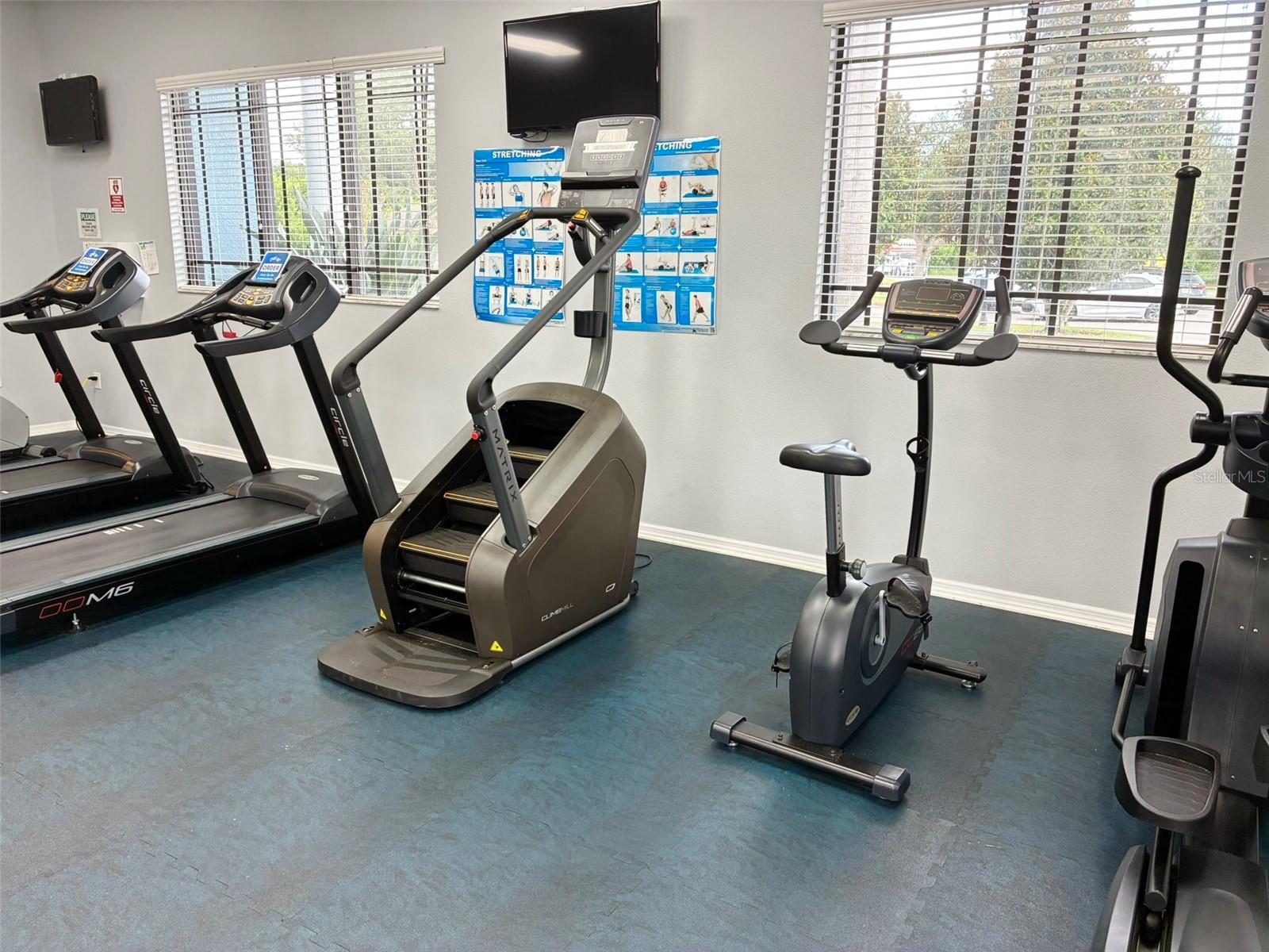 community fitness center inside the clubhouse