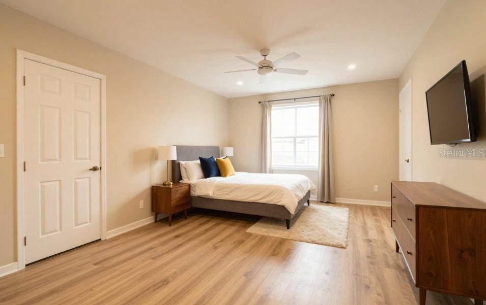Staged AI bedroom