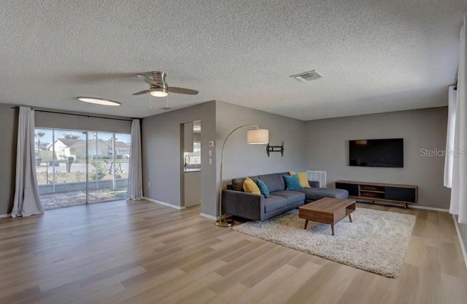 staged AI living room