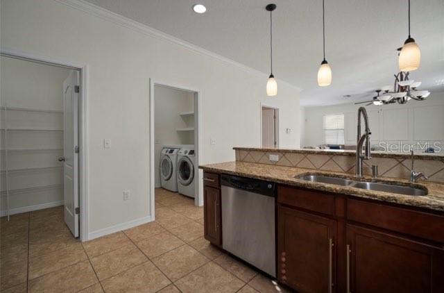 Kitchen view of Laundry Room