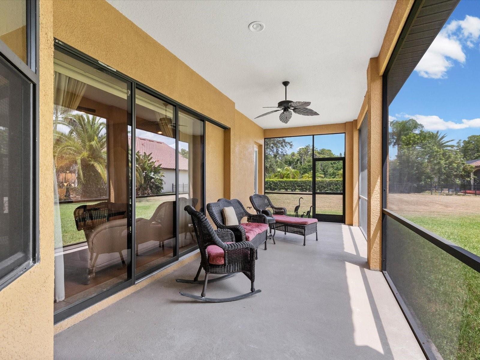 L Shaped Screened In Patio