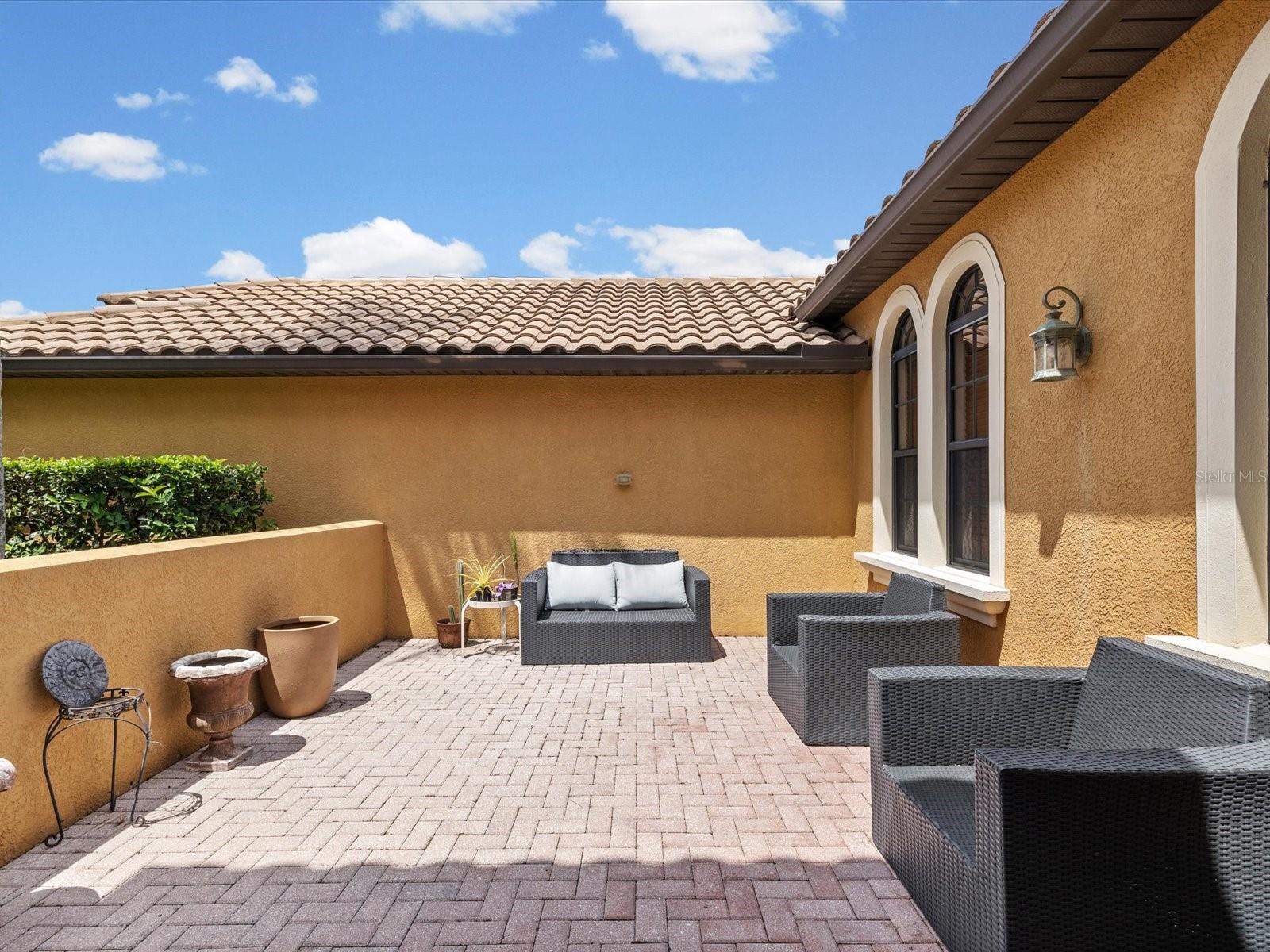 Front entry Open Patio