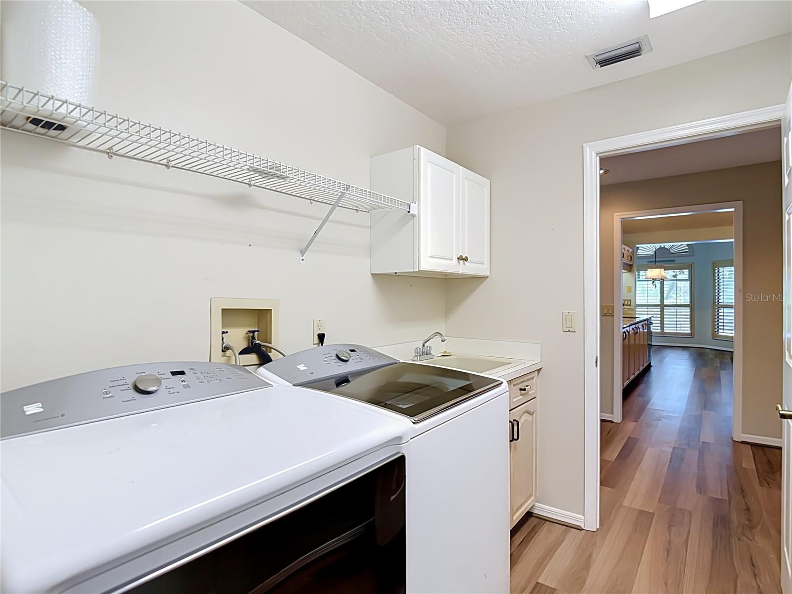 sink and cabinets