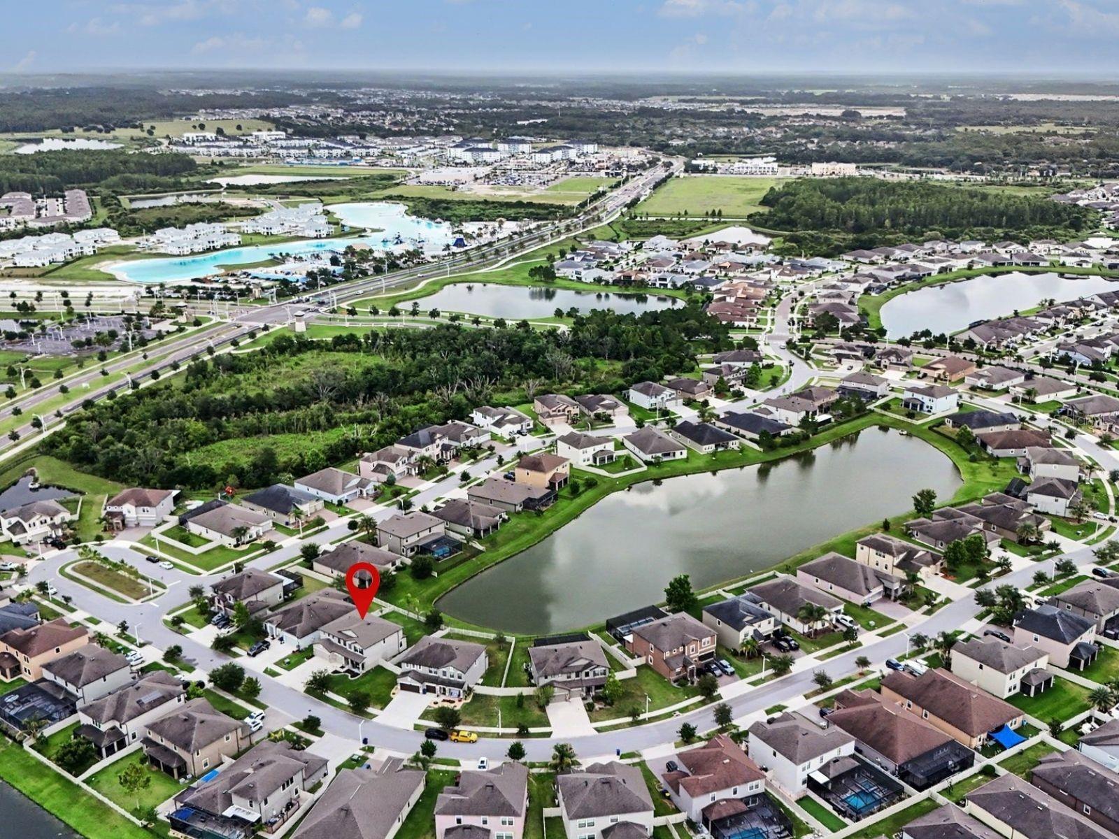 The home is walkable to the lagoon!