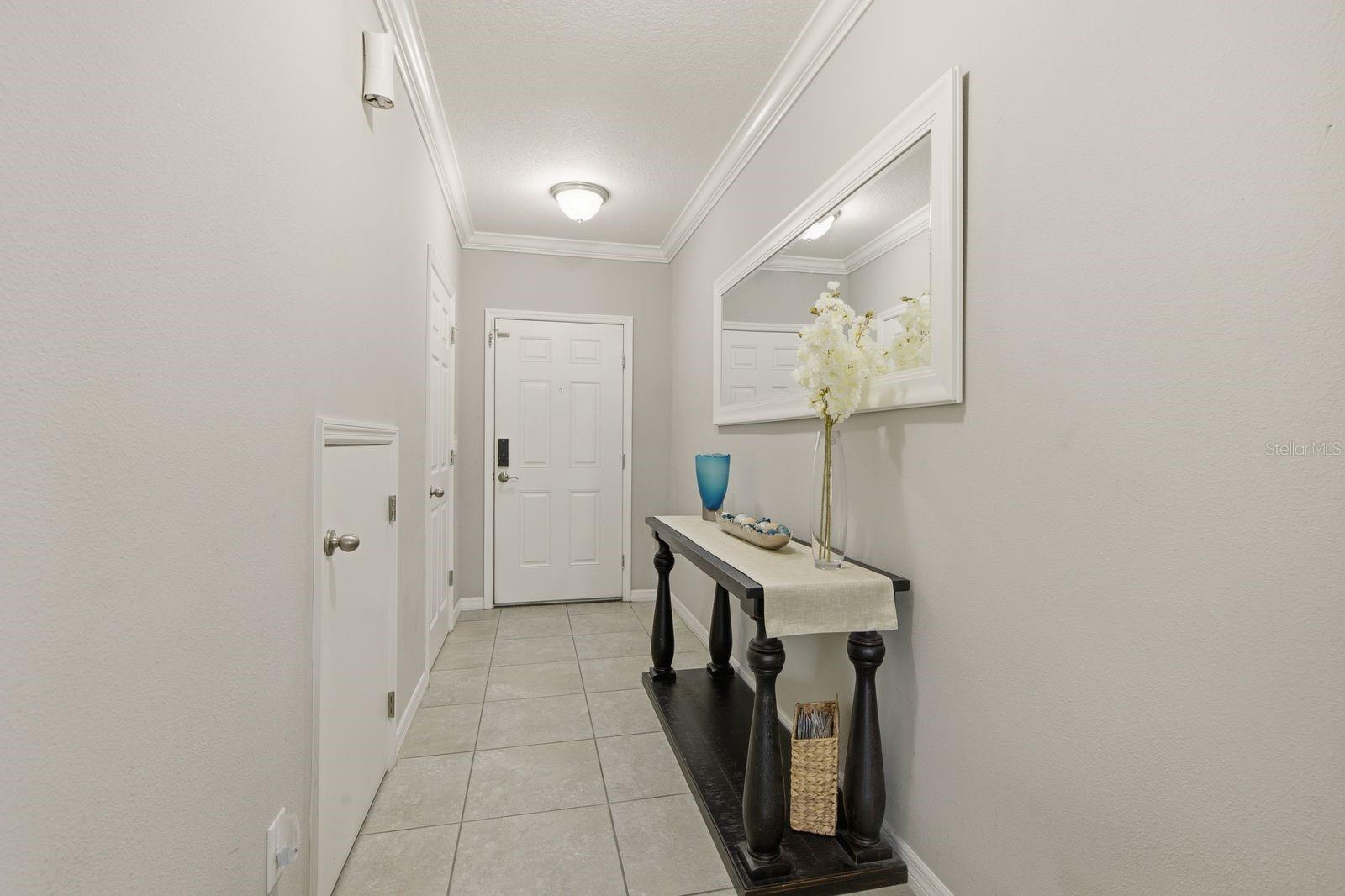 Looking back at the front door