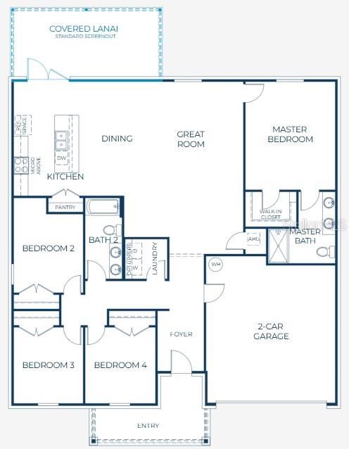 Floor Plan- Model home - actual features may vary.