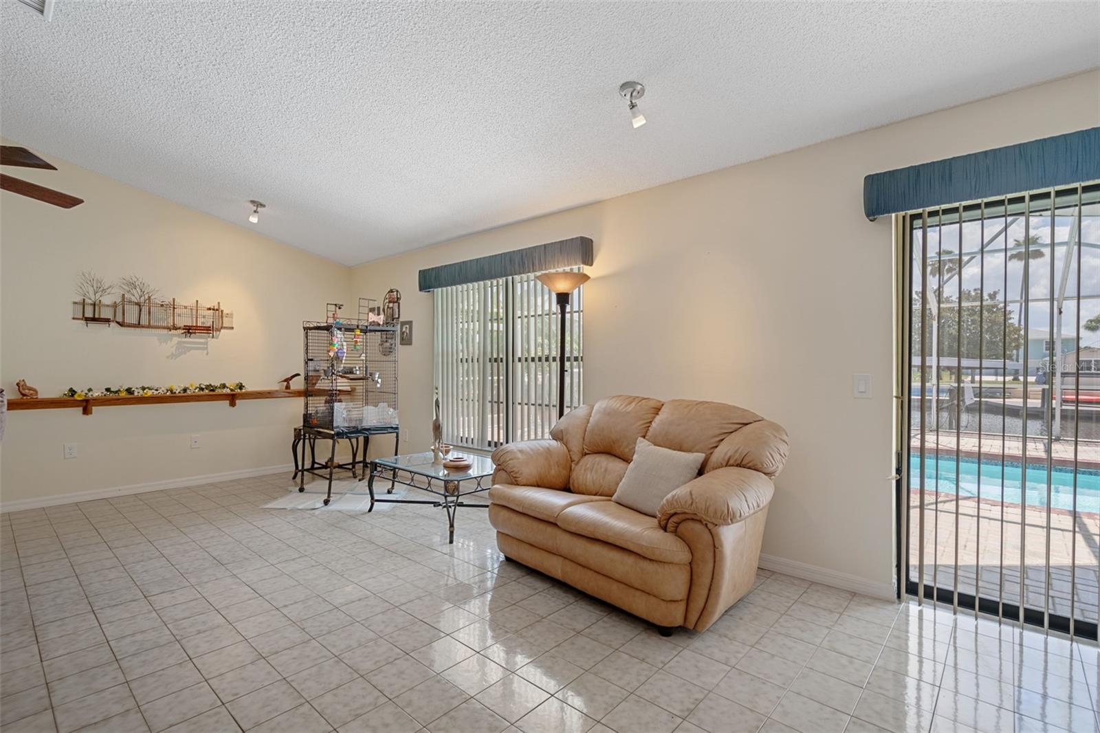 Living Room with Sliders to Lanai