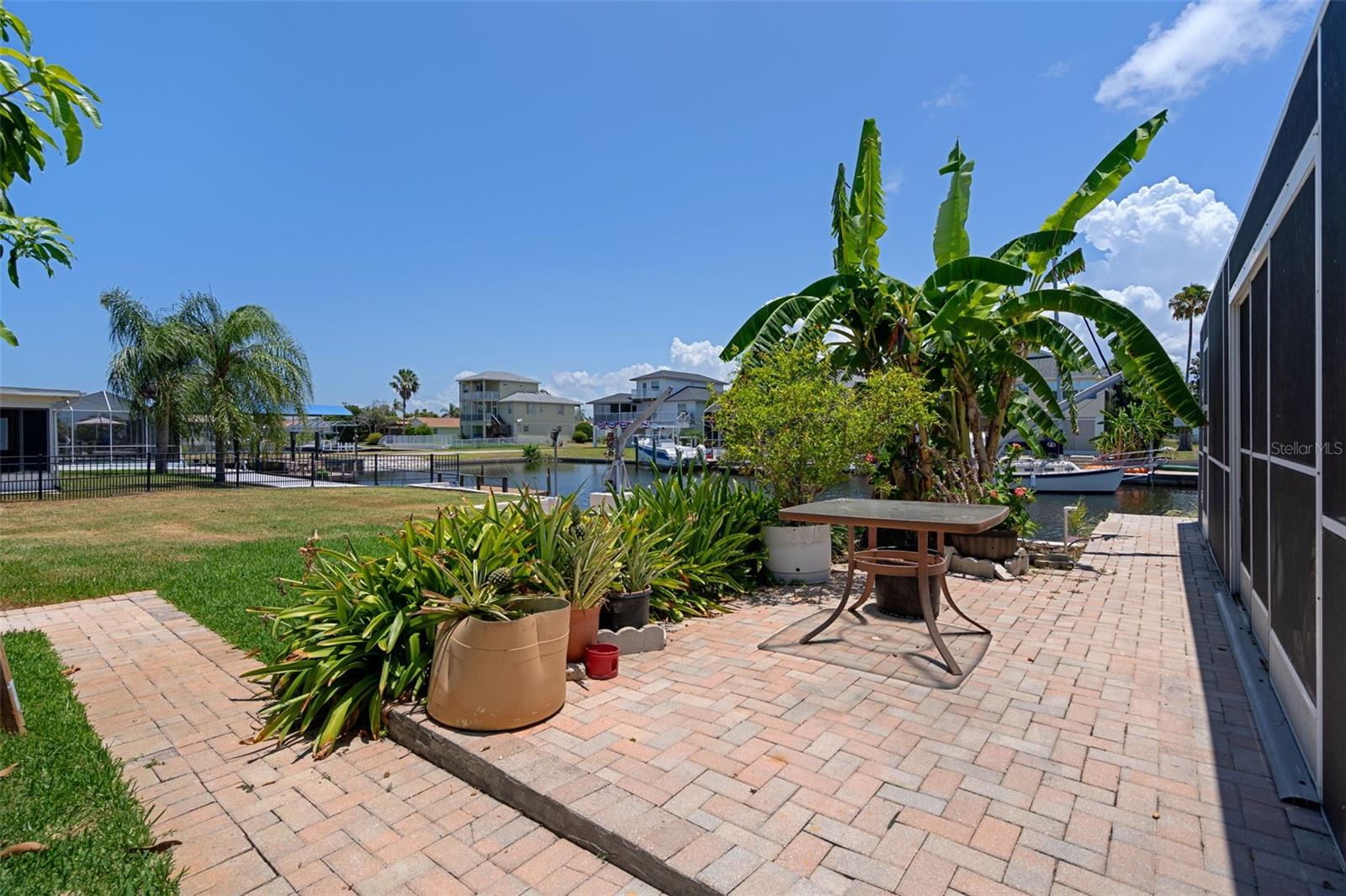 Spacious Back Area with Pavers