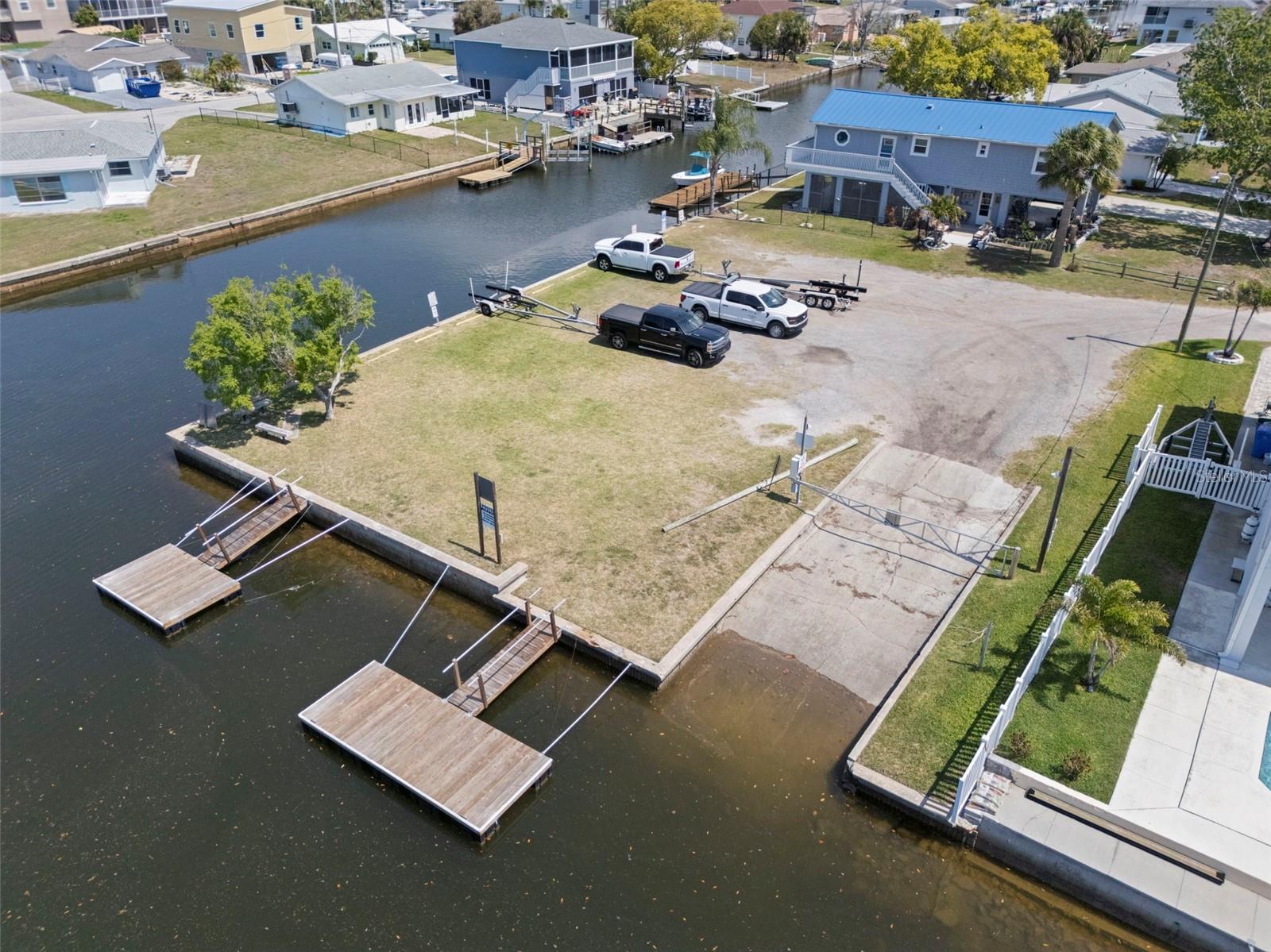 Sea Pines Community Boat Ramp with Floating Docks