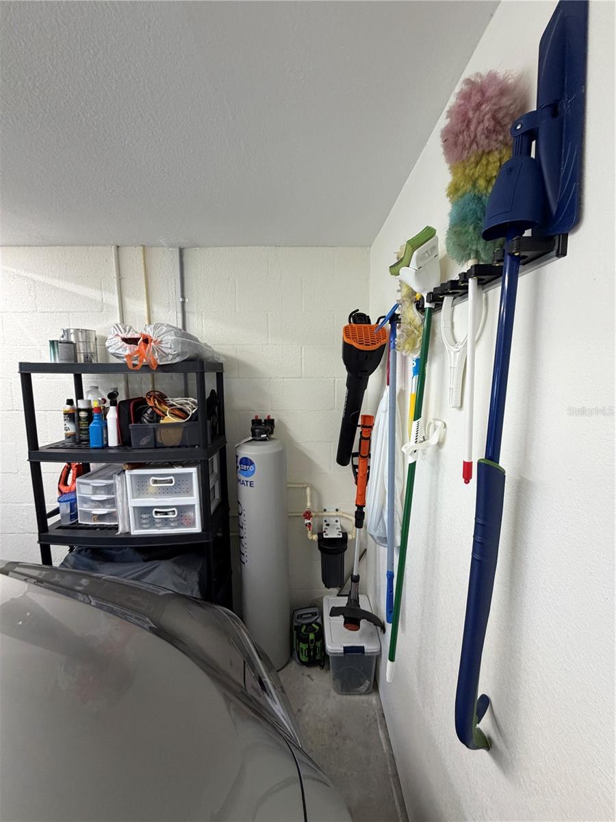 garage storage and softner