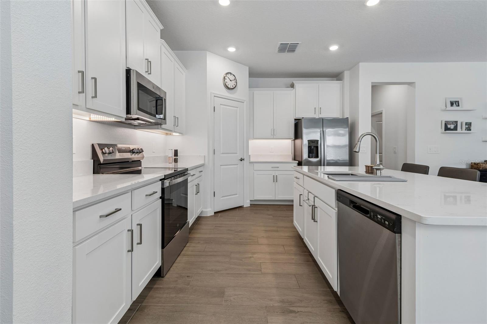 Modern kitchen with quartz counters